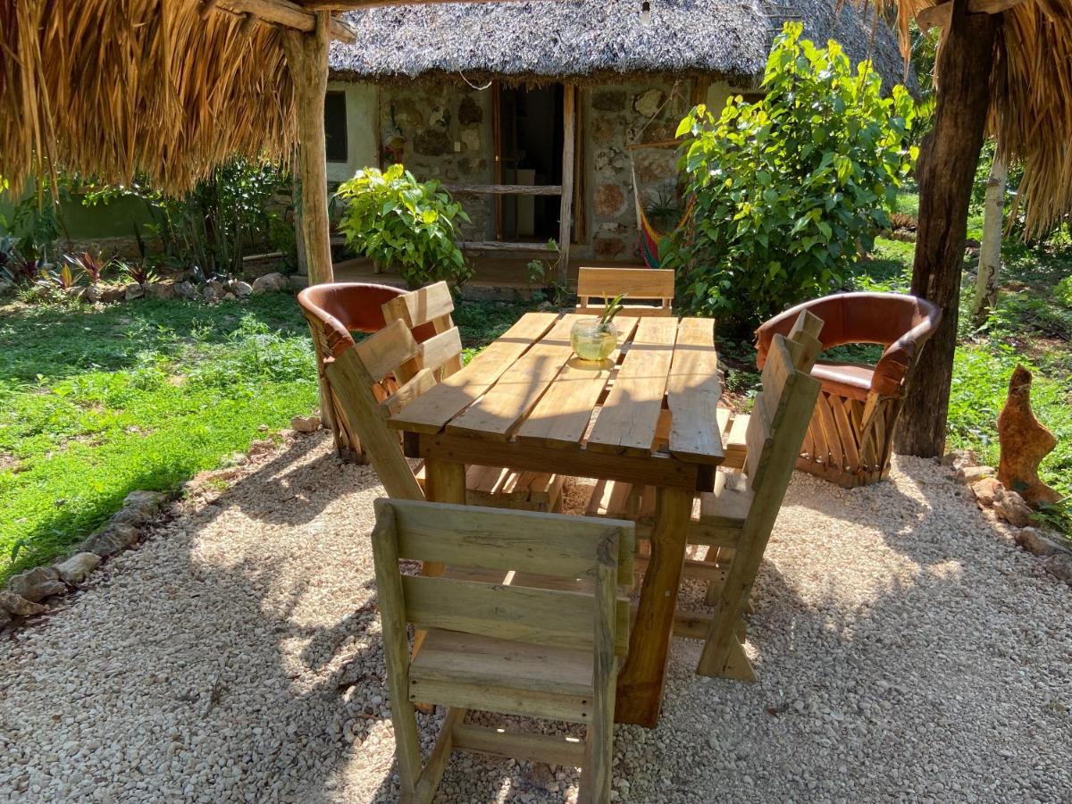 Encantadora Villa Maya Tradicional En Rancho Agroecologico Tzucaceb 外观 照片