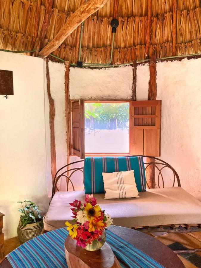 Encantadora Villa Maya Tradicional En Rancho Agroecologico Tzucaceb 外观 照片