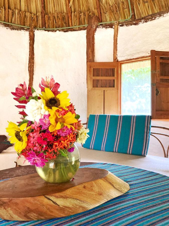 Encantadora Villa Maya Tradicional En Rancho Agroecologico Tzucaceb 外观 照片