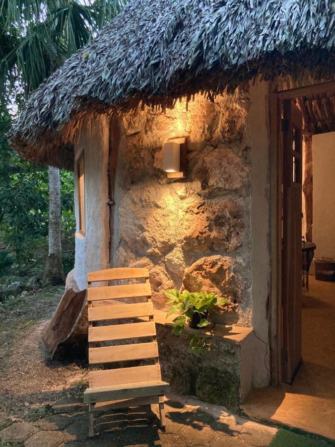 Encantadora Villa Maya Tradicional En Rancho Agroecologico Tzucaceb 外观 照片